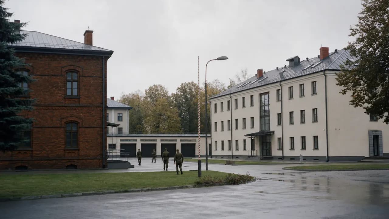 Budynki koszar jednostki wojskowej