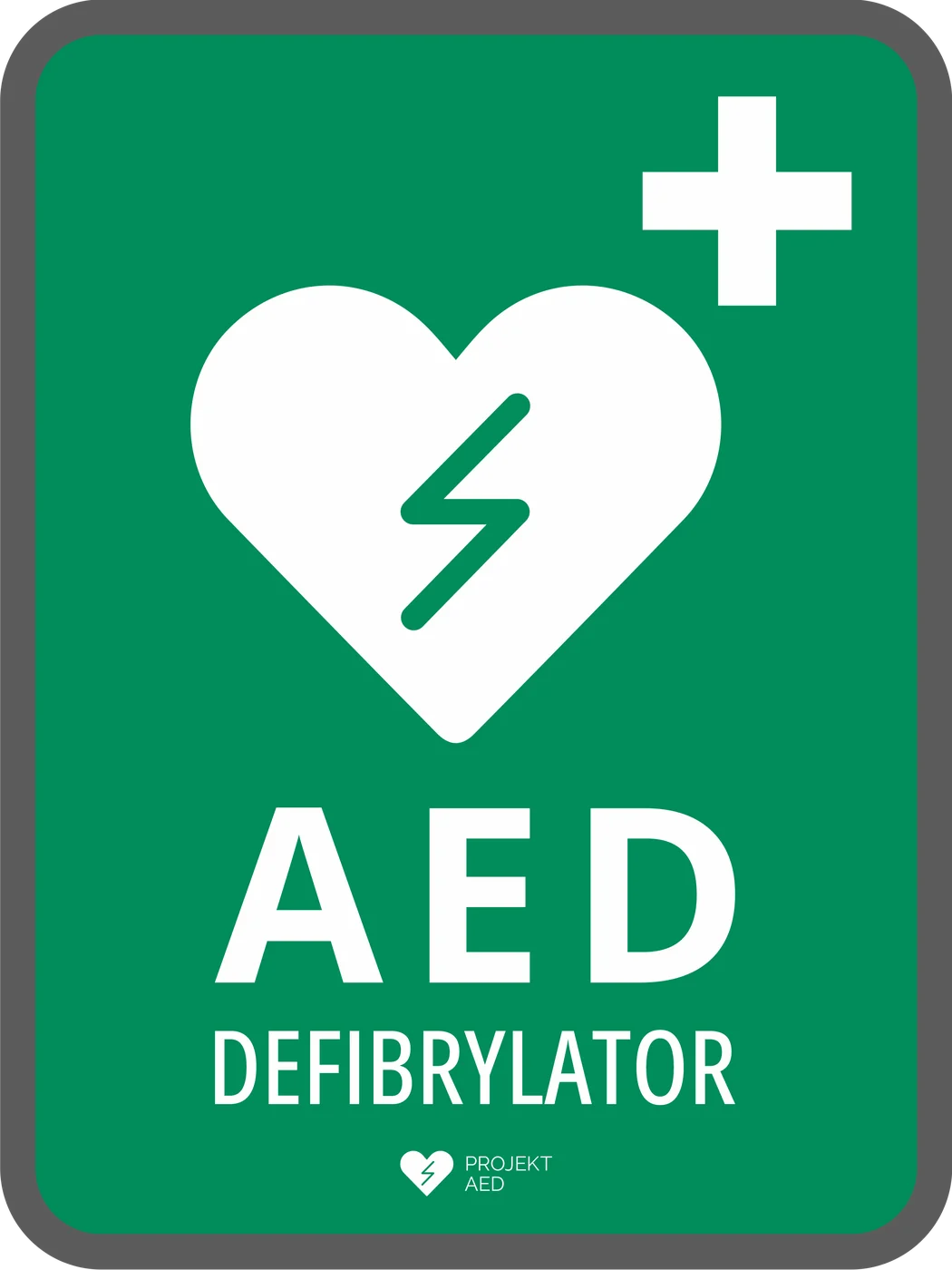 Tablica informacyjna AED